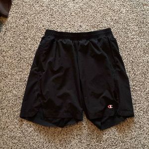 Black 7” Inseam Champion Athletic Shorts